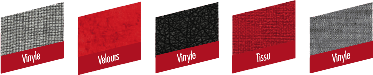 Exemples de finitions tissu